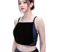 LoudSung Lace Mock Camisole Bra Insert Cleavage Cover Cotton Wrapped Vest for Women Girls