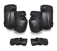 LoudSung Protection Gear Knee Pads Elbow Pads Wrist Guards Set 6 in 1 for Kids Youth Adults Bicycling Cycling Bike Skateboard Inline Skate Scooter and Other Outdoor Extreme Sports