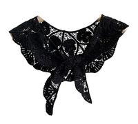 LoudSung Shawl Triangle Scarf Decorative Hollow Leaf Pattern Cape Bow Knot Warp Knitting Wrap for Women