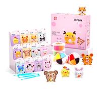 LOUFOR Air-Drying Modelling Clay Set, Ultralight & Soft, Safe & Non-Toxic, 12 Boxes DIY Magic Clay with Tools, Creative Craft Toy Gifts for Children