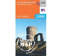 Loughborough Map | Weatherproof | Melton Mowbray & Syston | Ordnance Survey | OS Explorer Active Map 246 | England | Walks | Hiking | Maps | Adventure