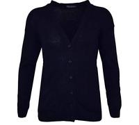 Louie James Cotton Blend Classic 6 Button Cardigan with Twin Straight Pockets in Navy in Size 2XL to 6XL
