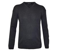 Louie James Cotton Blend Classic V Neck Long Sleeved Jumper/Pull Over in Size 2X to 8XL, Black, Navy & Charcoal