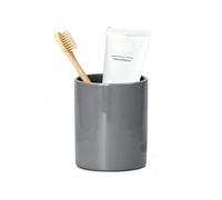 LOUIE SILNA Ceramic Toothbrush Holder, Reusable Bathroom Ceramic Cup, Glazed Toothbrush Holder, Suitable for Electric Toothbrushes and Toothpaste, Fits Bathroom Countertop (grey).