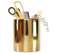 LOUIE SILNA Office Accessories Gold Ceramic Pen Holder, Desk Organiser