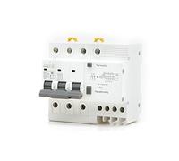 LOUIKA RCBO Miniature Leakage Circuit Breaker, MCB Phase Line+Neutral+Leakage Protection RCD AC230V SMGB1L-63/3P+N (Size : 10A)