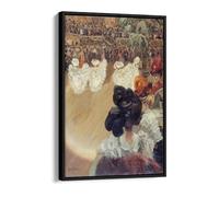 Louis Abel-Truchet - Quadrille at the Tabarin ball Canvas Floater Frame Print Picture Art - Black Frame 16 inch wide x 24 inch high