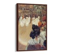 Louis Abel-Truchet - Quadrille at the Tabarin ball Canvas Floater Frame Print Picture Art - Walnut Frame 16 inch wide x 24 inch high