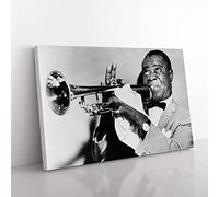 Louis Armstrong Canvas Wall Art Print 30x20 Inch | Ready to Hang, Gallery Wrapped, Fade-Resistant Inks, Securely Packaged, UK Made