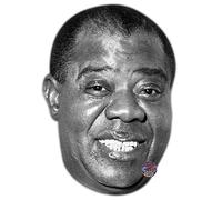 Louis Armstrong Celebrity Mask, Flat Card Face, Fancy Dress Mask