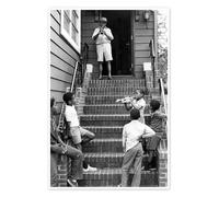 Louis Armstrong in New York Poster 70 x 100 cm Black and white Wall art Wall decor