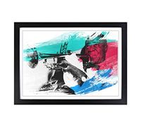 Louis Armstrong V2 Framed Print | A2 Black Framed Wall Art | Ready to Hang | Modern Nature Picture | Living Room Bedroom Lounge Office