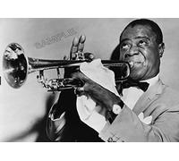 Louis Armstrong Vintage Poster Jazz Music Photo Wall Art Picture A4