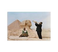 Louis Armstrong Wife Sphinx Pyramid Egypt 1961 Poster Decorative Painting Print Picture Canvas Wall Art Bedroom Office Living Room Decoration 16x24inch(40x60cm)