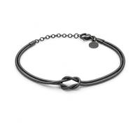 Louis Ciocchetti dal 1887 Women's Steel Bracelet with Knot - Adjustable Bracelet 16+4 cm, Fine Mesh 1.3 mm, Elegant and Minimal, Christmas Valentine's Day Gift, Made in Italy, Taglia Unica, Alloy