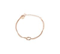 Louis Ciocchetti dal 1887 Women's Steel Bracelet with Knot - Adjustable Bracelet 16+4 cm, Fine Mesh 1.3 mm, Elegant and Minimal, Christmas Valentine's Day Gift, Made in Italy, Taglia Unica, Alloy
