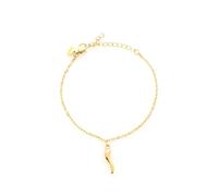 Louis Ciocchetti Steel Bracelet with Lucky Charm - Adjustable Bracelet for Men and Women with Lobster Clasp, Length 16 cm + 5 cm, Taglia Unica, Alloy Steel, No Gemstone