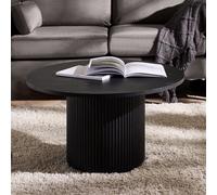 Louis Coffee Table - Round - Black - Fluted Base