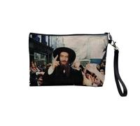 Louis De Funes Collection Bourvil Cinema France Mythical Scenes Linen Look Canvas Makeup Bag Toiletry Bag Coin Purse, Rabbi Jacob 4, 23.5 x 15 cm, Makeup Bag