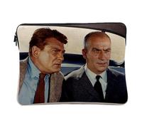 Louis De Funès Fantomas Linen Look Computer and Tablet Case with French Celebrity Star Actor Old Cinema Original 1-10 Inch Protective Laptop Sleeve Printed in France