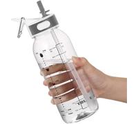 Louis Donné 1L Tritan Sports Water Bottle with Straw Motivational water bottle Bpa FreeLeak Proof Time Markings Drinking bottle for Gym Cycling Outdoor Activity Athletes Kid Women Men