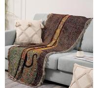 Louis Donné lightweight floor rug for Couch 63x52 Inches - 100% Cotton Oversized Blanket, No Pill & Breathable, Thick Cozy Bed Blanket for Adults, All Season Decor, Machine Washable (colorful)