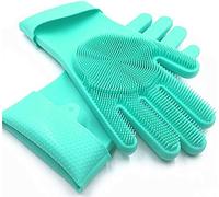 Louis Donne Magic Silicone Scrubber Gloves,Food Grade,Non-Slip, Reusable Wash Gloves with Bristles for Kitchen Cleaning, Car Valeting, Pet Grooming