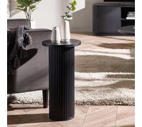 Louis Drinks Table - Round - Black - Fluted Base