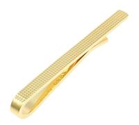 Louis FAGLIN Croise Check Tie Clip Tie Bar, Gold, One size