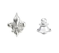 Louis FAGLIN Lys Fleur-de-Lis Lapel Pin, One Size, Brass, no gemstone