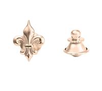 Louis FAGLIN Lys Fleur-de-Lis Lapel Pin, One Size, Brass, no gemstone