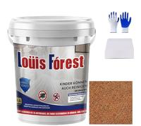 Louis Forest Epoxy Floor Paint, Epoxy Sand Floor Paint, Non-Slip, Both Indoor And Outdoor, For Basement, Wood Floors, Garage, Outdoor, MR material floor paint (orange 3L)