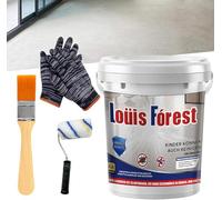 Louis Forest Epoxy Floor Paint, Resine Sol Exterieur, High-Gloss Marble Effect Epoxy Floor Coating, Waterproof and Non-Slip, Safe and Environmentally Friendly (Primer)