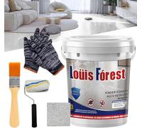 Louis Forest Epoxy Floor Paint, Resine Sol Exterieur, High-Gloss Marble Effect Epoxy Floor Coating, Waterproof and Non-Slip, Safe and Environmentally Friendly (Sesame Gray)