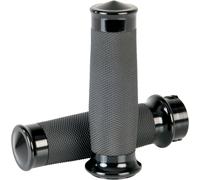 Louis Handlebar Grips For Harley-Davidson THROTTLE TUBE,BL,ALU,PAIR