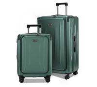 LOUIS KAISER Premium Carry On Luggage, 20Inch & 29 Inch Top Opening Airline Approved ABS+PC Hard Shell Suitcases with Silent Wheels, TSA Lock,Front Pocket and Wet-dry Separated Six-piece Set, Dark