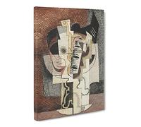 Louis Marcoussis The Table Canvas Print | Gallery Wrapped 30mm Frame Wall Art | 24x16 inches | Ready to Hang | Modern Picture | Living Room Bedroom Lounge Office