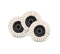 Louis Poems 3 Pack Wool Felt Polishing Wheel 125mm x 22mm Buffing Discs | 125mm (5") x 22mm (7/8") fit for angle grinder 15mm thick compressed wool Ideal for metal polish and mirror finishing