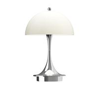 Louis Poulsen Panthella 160 Portable v3 table lamp Chrome opal beige