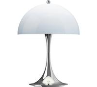Louis Poulsen - Panthella 250 Table Lamp Portable, Chrome / Opal Blue - Chrome