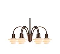 Louis Poulsen PH 1/1 Chandelier Centenary Edition chandelier Brass-dusty terracotta, 6 arms
