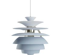 Louis Poulsen - PH Snowball Pendant, Dusty Blue / Chrome - Chrome