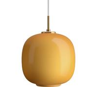 Louis Poulsen VL45 Radiohus pendant lamp Ø25 cm Brass-amber glass