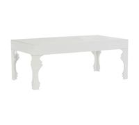 louis rectangular high gloss coffee table in white