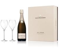 Louis Roederer Brut Premier Non Vintage Jamesse Glass Prestige Champagne Gift Box, 75 cl