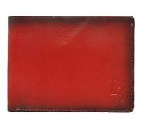 LOUIS STITCH Mens Gradient Style Red Leather Wallet RFID Blocking Italian Leather Purse Men Wallet |Czech_EU|, Red, Classic