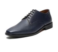 LOUIS STITCH Men's Italian Leather Shoes Handmade Formal Lace Up Derbies for Men (RXPL), Prussian Blue, 12 UK