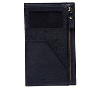 LOUIS STITCH Mens Italian Saffiano Leather Passport Holder RFID Blocking Multiple Card Slots Handmade Premium Slim Wallets Unisex (PHCZ_GE), Midnight Black, One Size, RFID