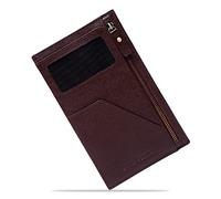 LOUIS STITCH Mens Rosewood Italian Saffiano Leather Passport Holder RFID Blocking Multiple Card Slots Handmade Premium Slim Wallets Unisex (PHCZRW_GE), Sangaria Red, One Size, RFID