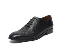 LOUIS STITCH Men's Style Derby Shoes Handmade Formal Italian Leather Lace-Up Shoes for Men (EUSN), Devils Black, 11 UK